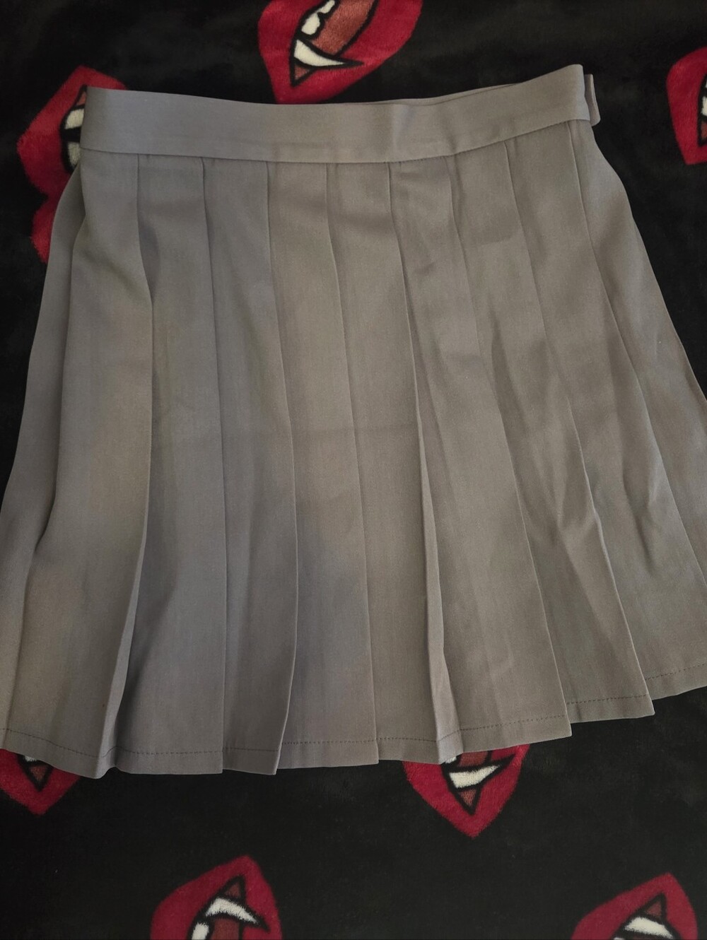 Gray Pleated Skirt